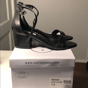 Steve Madden Irene Black Leather - 7.5